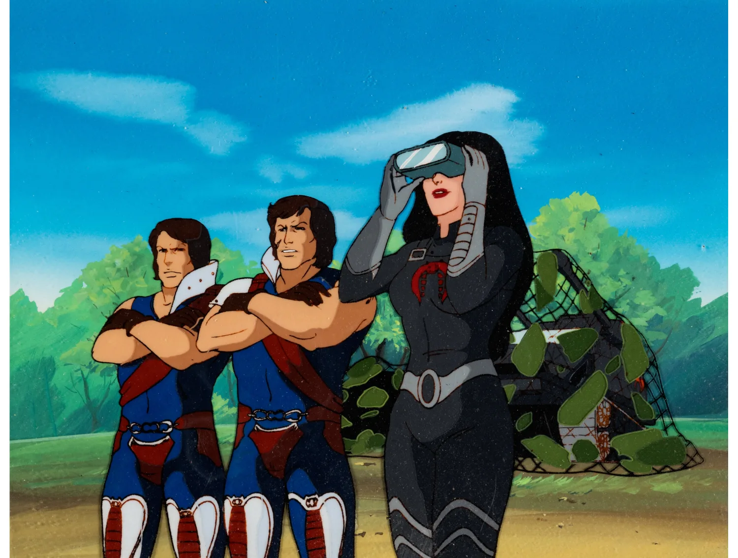 Baroness, Tomax and Xamot Production Cel with Production Background