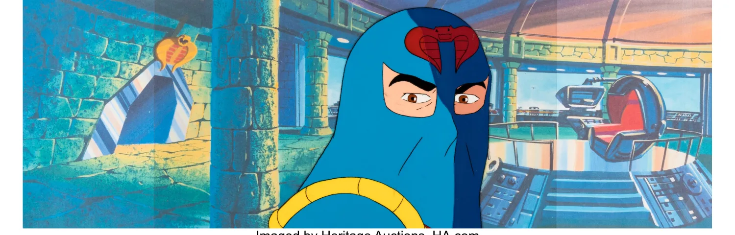 Cobra Commander Production Cel and Animation Drawing