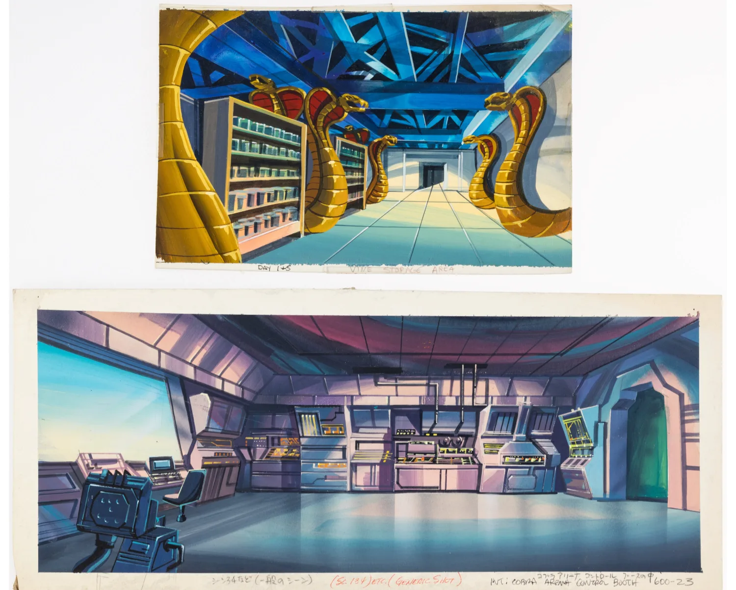 COBRA Headquarters Color Key Background Painting Pair