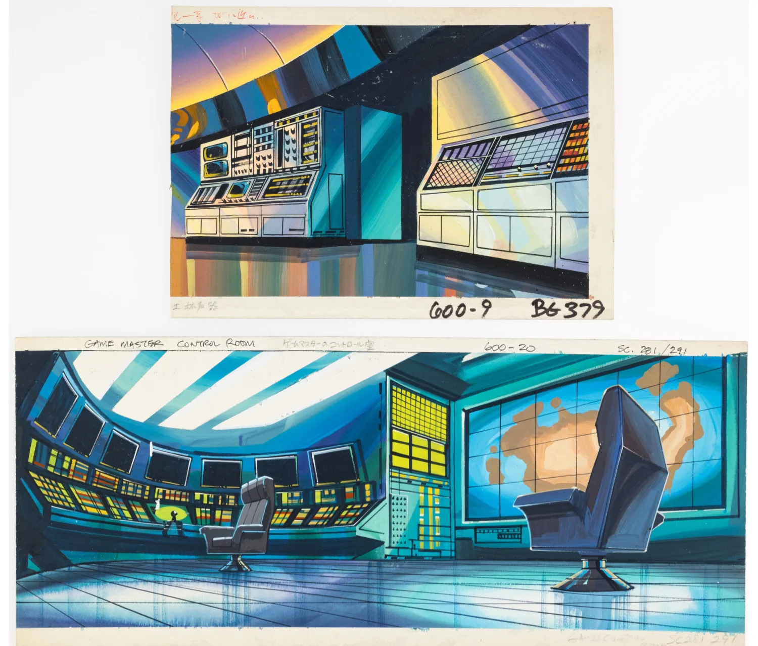Color Key Background Painting Pair