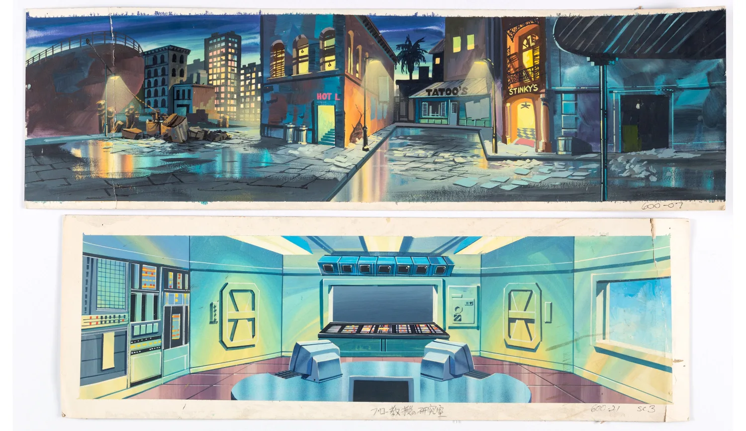 Color Keys Background Paintings Group of 5