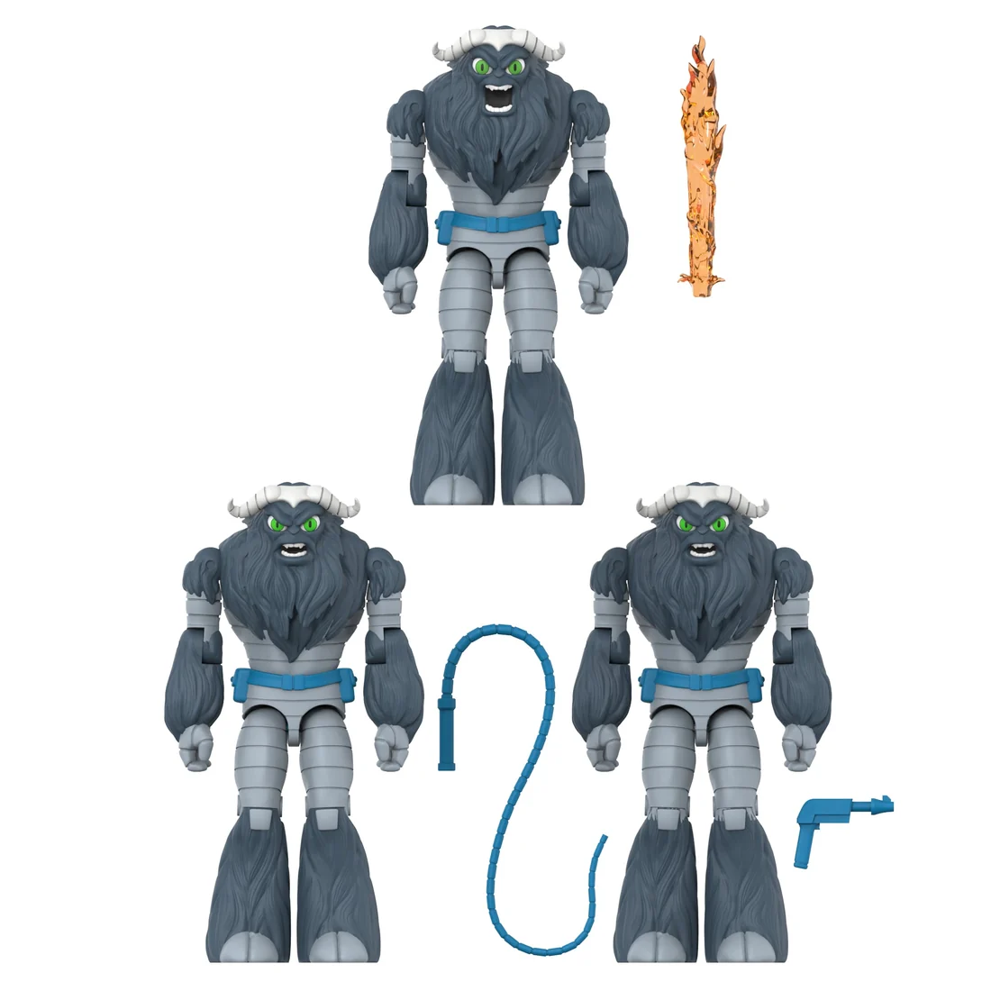 Fatal Fluffy ReAction+ figures with the blaster, whip and flame effect accessories