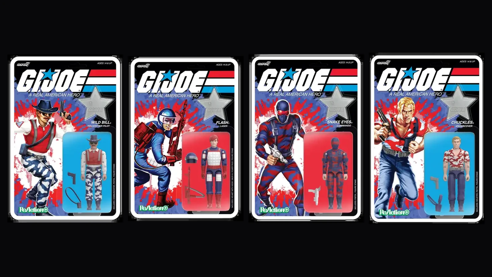 Super7 reveals the second four America's 250th Joes, and the first four are still $24.99