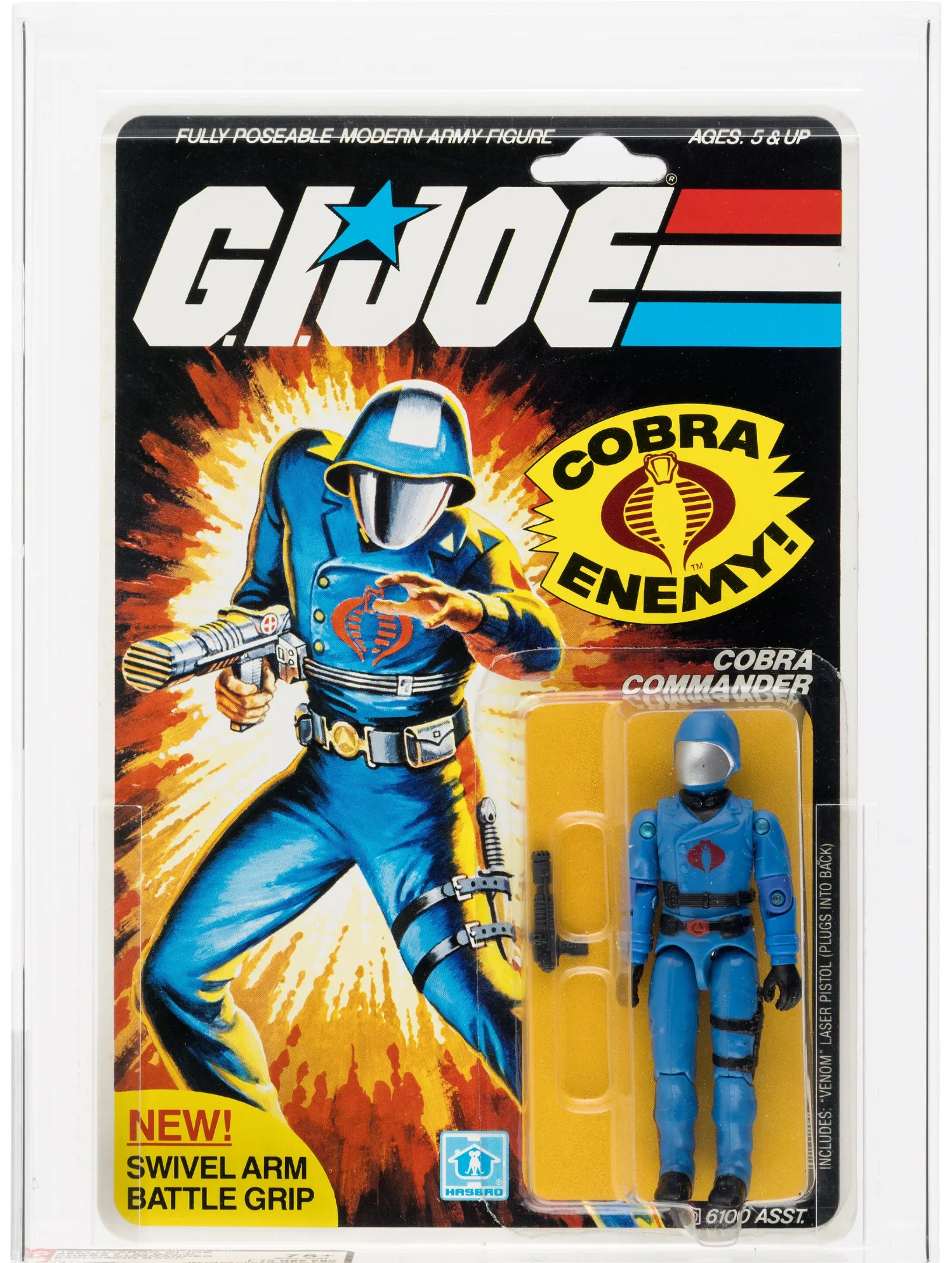 Lot 98097: Cobra Commander (v1.5) Explosion 20-Back AFA 75+ (1983). Photo: Heritage Auctions
