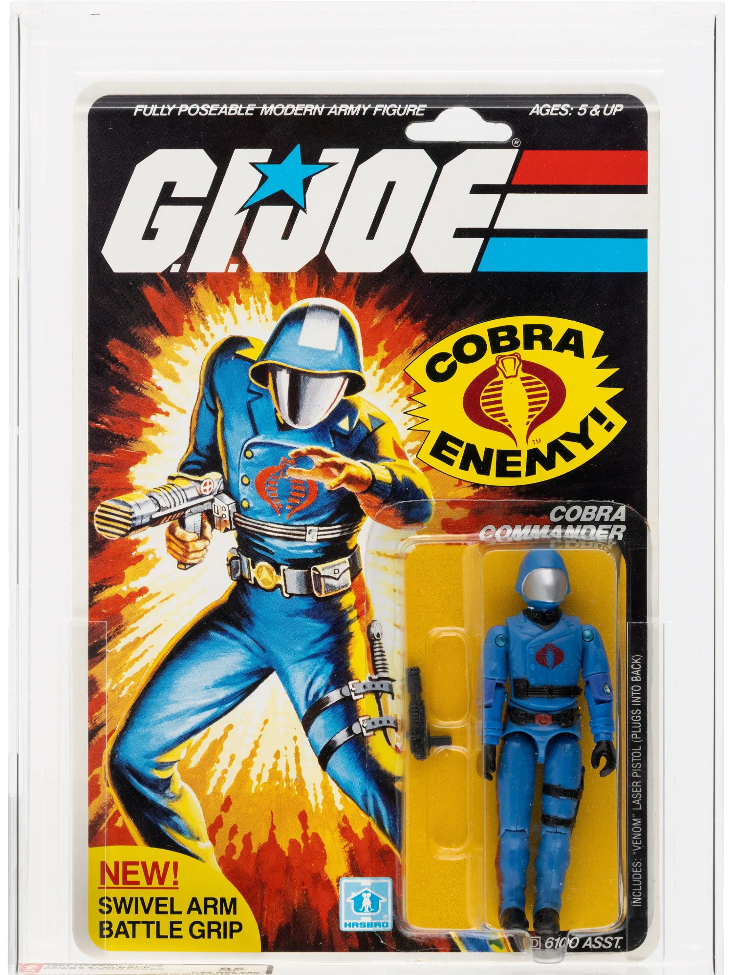 Lot 98099: Cobra Commander (v1.5) 20-Back AFA 85, 3rd-highest grade (1983). Photo: Heritage Auctions