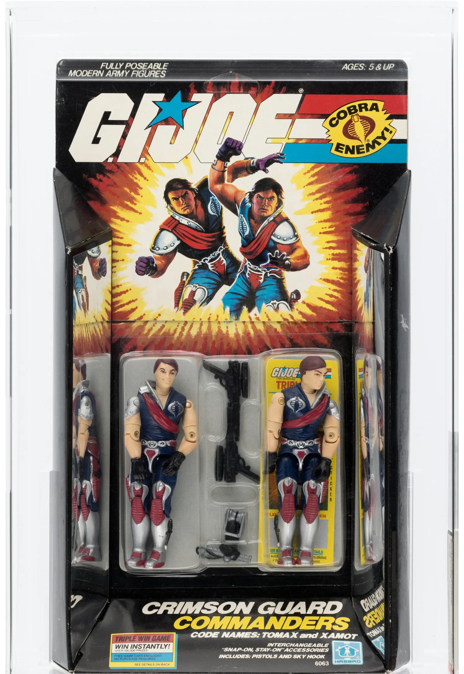 Lot 98169: Tomax & Xamot 2-Pack with Triple Win offer AFA 85 (1985). Photo: Heritage Auctions