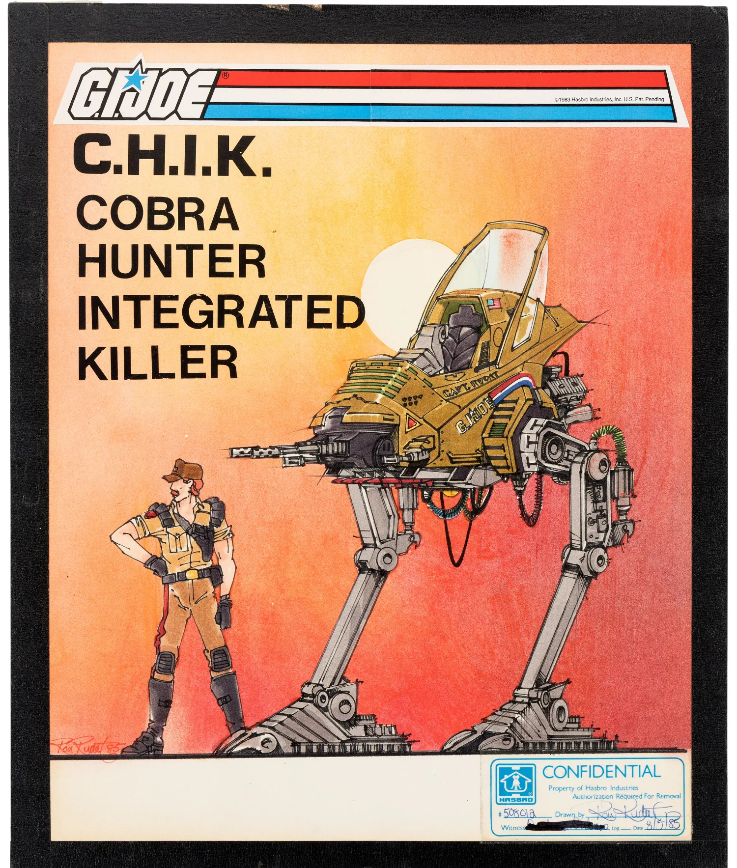 Lot 98210: CHIK (Cobra Hunter Integrated Killer) unproduced vehicle presentation art (Hasbro, 1985). Photo: Heritage Auctions