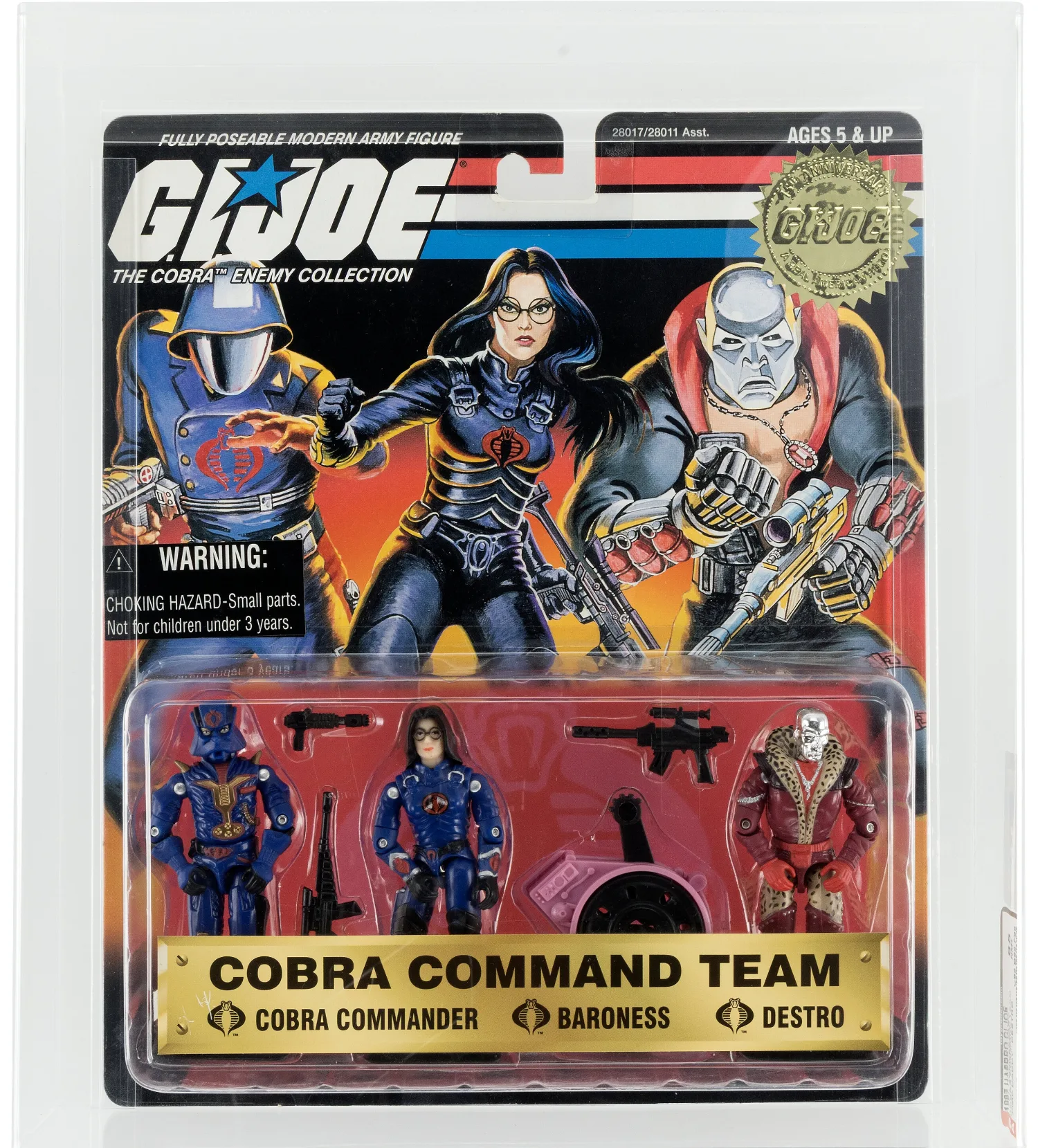 Lot 98845: 15th Anniversary Cobra Command Team, AFA 85 (1997). Photo: Heritage Auctions