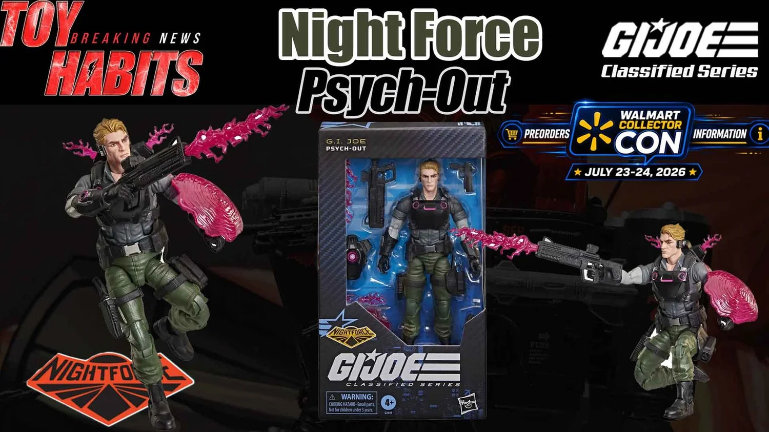 G.I. Joe Classified Night Force Psyche-Out Walmart Collector Con exclusive drops tomorrow