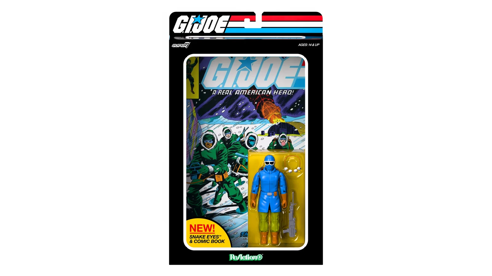 Super7 puts Snake Eyes in a parka, and packs the whole 1982 comic in the box