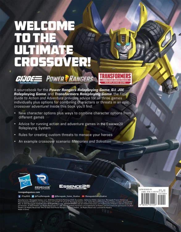 Essence20 Roleplaying System Field Guide to Action and Adventure Crossover Sourcebook