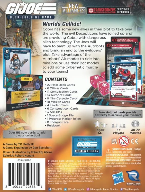 G.I. Joe Deck-Building Game New Alliances - A Transformers Crossover Expansion
