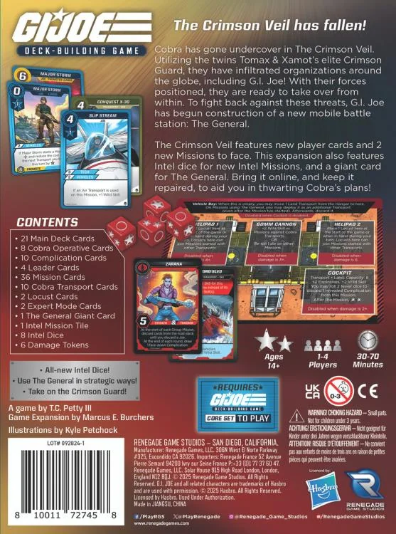 G.I. Joe Deck-Building Game The Crimson Veil Expansion