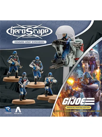 G.I. Joe Heroscape: Cobra Troopers and Cobra Flight Pod Common Army Expansion (Premium Painted Edition)