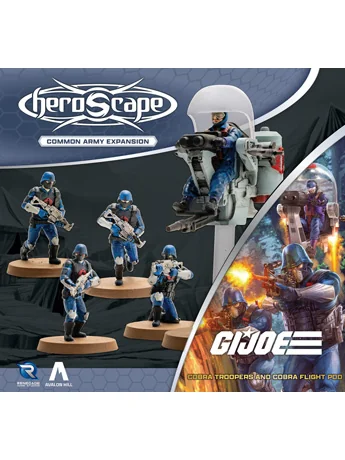 G.I. Joe Heroscape: Cobra Troopers and Cobra Flight Pod Common Army Expansion (Unpainted)