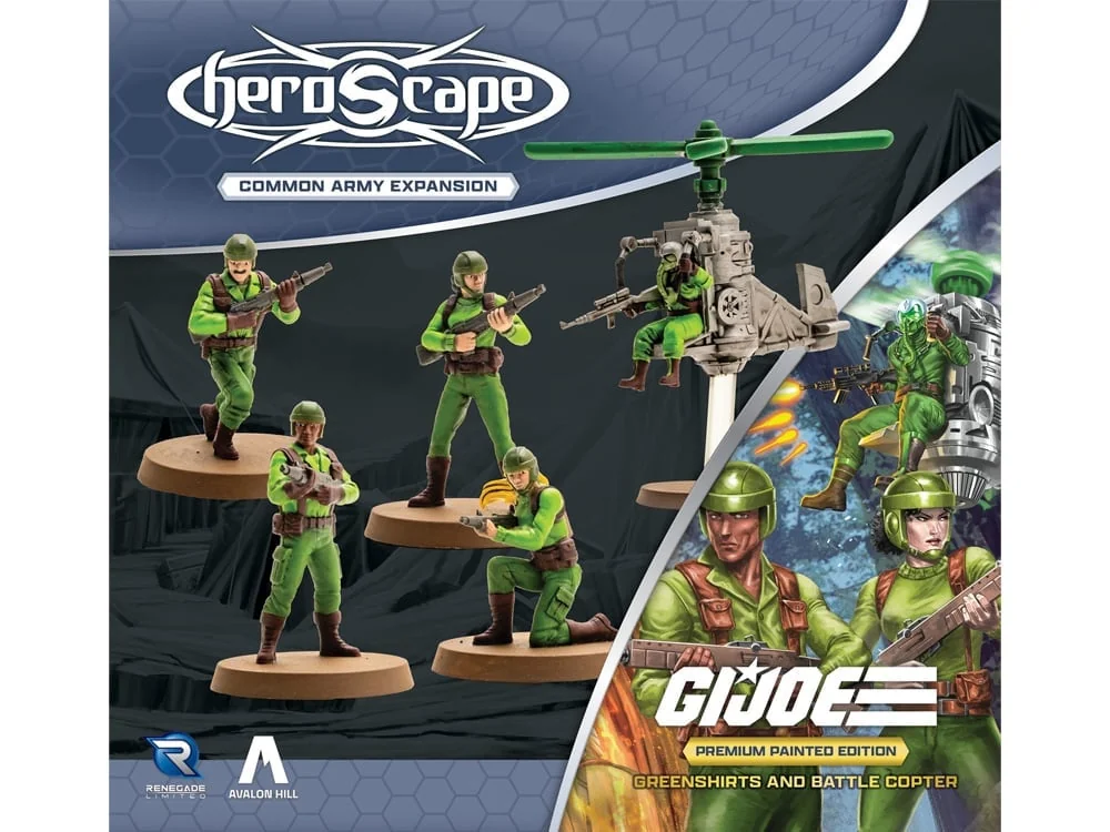 G.I. Joe Heroscape: Greenshirts and Battle Copter Common Army Expansion