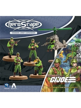 G.I. Joe Heroscape: Greenshirts and Battle Copter Common Army Expansion (Unpainted)