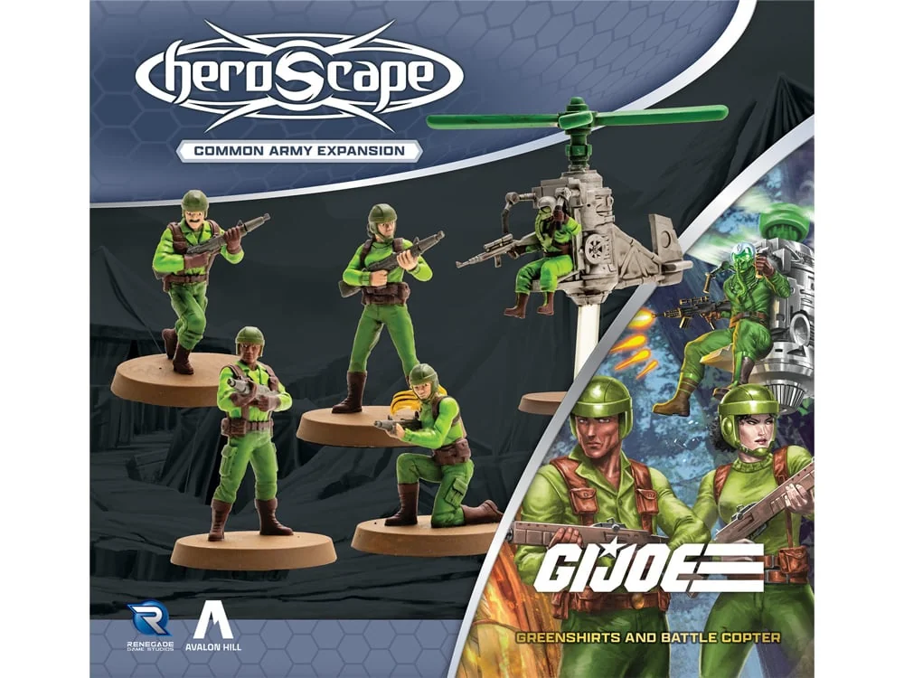G.I. Joe Heroscape: Greenshirts and Battle Copter Common Army Expansion