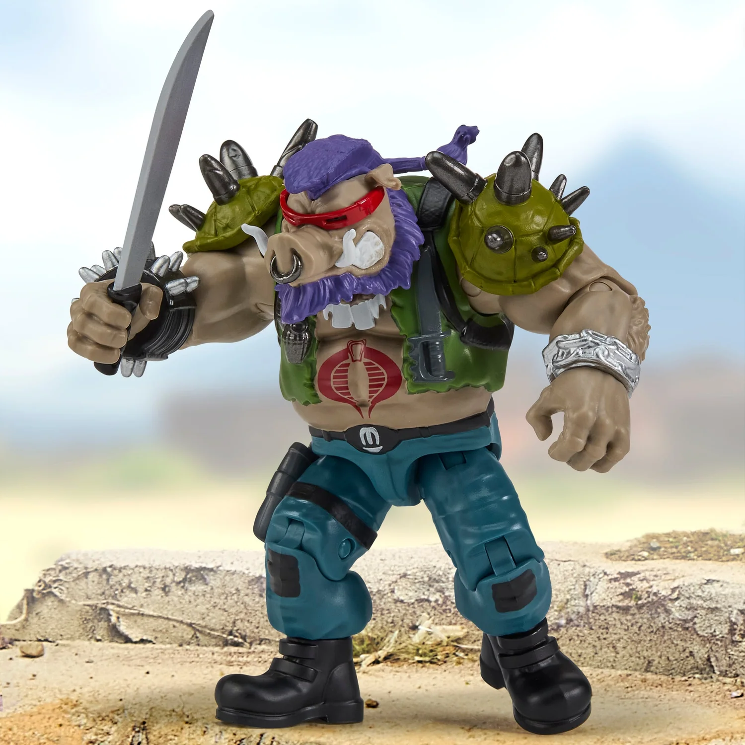 Teenage Mutant Ninja Turtles x G.I. Joe Bebop as Ripper Action Figure