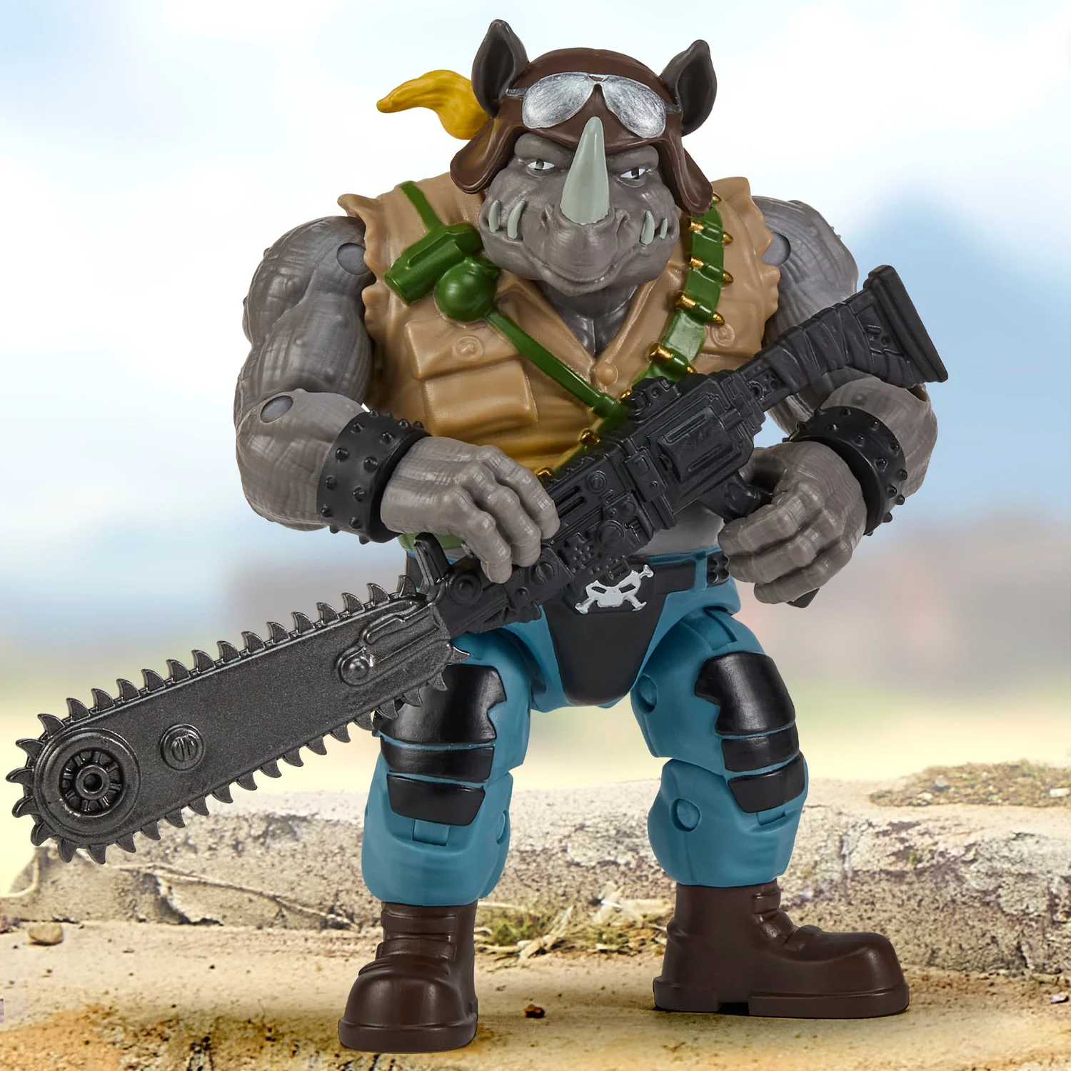 Teenage Mutant Ninja Turtles x G.I. Joe Rocksteady as Buzzer Action Figure